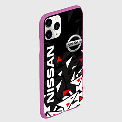 Чехол iPhone 11 Pro матовый NISSAN НИССАН ОСКОЛКИ, цвет: 3D-фиолетовый — фото 2