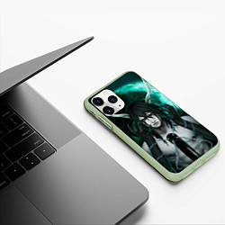 Чехол iPhone 11 Pro матовый Ulquiorra Schiffer Bleach, цвет: 3D-салатовый — фото 2