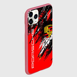 Чехол iPhone 11 Pro матовый PORSCHE ПОРШЕ ГРАНЖ, цвет: 3D-малиновый — фото 2