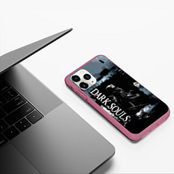 Чехол iPhone 11 Pro матовый Darksouls the game, цвет: 3D-малиновый — фото 2