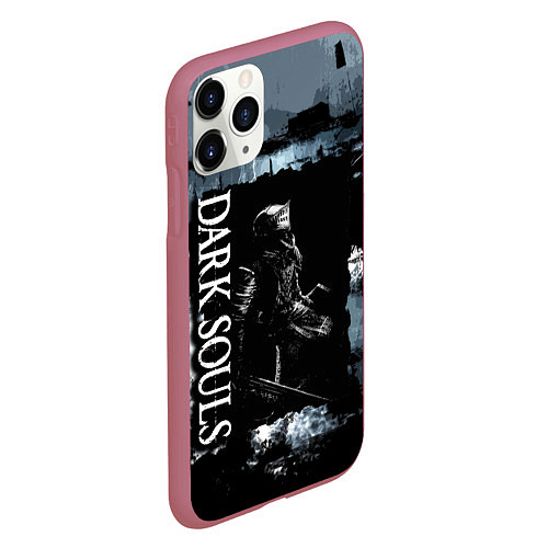 Чехол iPhone 11 Pro матовый Darksouls the game / 3D-Малиновый – фото 2