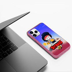 Чехол iPhone 11 Pro матовый Биби - Brawl Stars, цвет: 3D-малиновый — фото 2