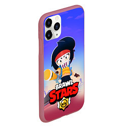 Чехол iPhone 11 Pro матовый Биби - Brawl Stars, цвет: 3D-малиновый — фото 2