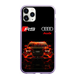 Чехол iPhone 11 Pro матовый AUDI RS 5 FIRE АУДИ РС 5, цвет: 3D-светло-сиреневый