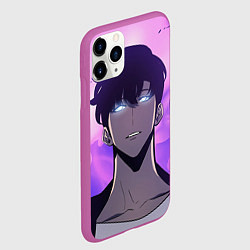Чехол iPhone 11 Pro матовый Поднятие уровня в одиночку, цвет: 3D-фиолетовый — фото 2