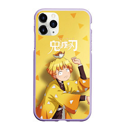 Чехол iPhone 11 Pro матовый Zenitsu Agatsuma Kimetsu no Yaiba