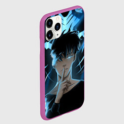 Чехол iPhone 11 Pro матовый Solo leveling Manga, цвет: 3D-фиолетовый — фото 2
