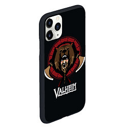 Чехол iPhone 11 Pro матовый Valheim Viking Bear, цвет: 3D-черный — фото 2