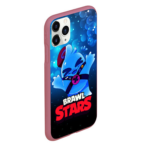 Чехол iPhone 11 Pro матовый Сквик Squeak Brawl Stars / 3D-Малиновый – фото 2