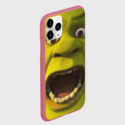 Чехол iPhone 11 Pro матовый Shrek is Yelling / 3D-Малиновый – фото 2