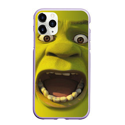 Чехол iPhone 11 Pro матовый Shrek is Yelling, цвет: 3D-светло-сиреневый