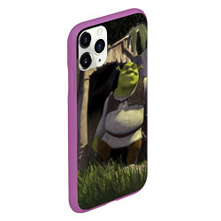Чехол iPhone 11 Pro матовый Shrek: Somebody Once Told Me, цвет: 3D-фиолетовый — фото 2