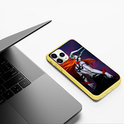 Чехол iPhone 11 Pro матовый Bleach Ichigo Kurosaki, цвет: 3D-желтый — фото 2