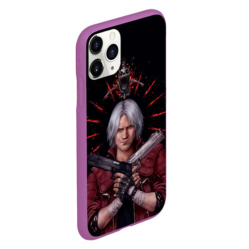 Чехол iPhone 11 Pro матовый Saint Dante / 3D-Фиолетовый – фото 2