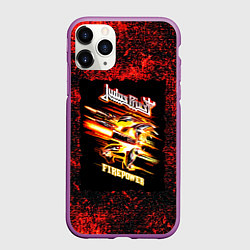 Чехол iPhone 11 Pro матовый JUDAS PRIEST rock, цвет: 3D-фиолетовый