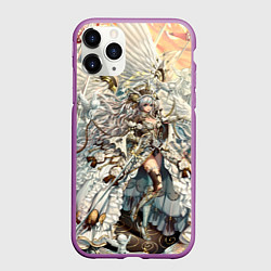 Чехол iPhone 11 Pro матовый Anime angel, цвет: 3D-фиолетовый