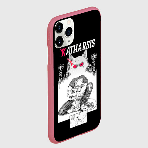 Чехол iPhone 11 Pro матовый Katharsis Beastars / 3D-Малиновый – фото 2
