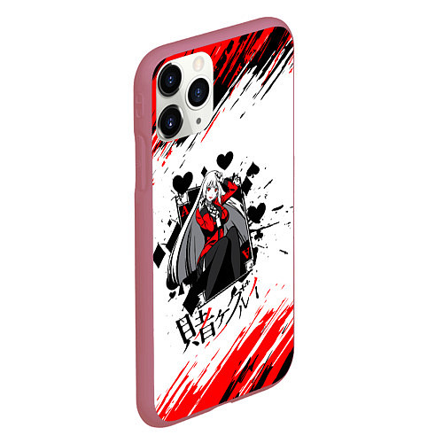 Чехол iPhone 11 Pro матовый Kakegurui Ририка Момобами Z / 3D-Малиновый – фото 2