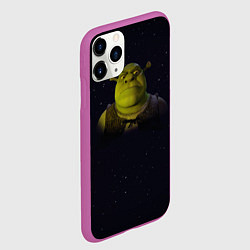 Чехол iPhone 11 Pro матовый Злой Шрек, цвет: 3D-фиолетовый — фото 2