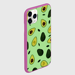Чехол iPhone 11 Pro матовый Авокадо, цвет: 3D-фиолетовый — фото 2