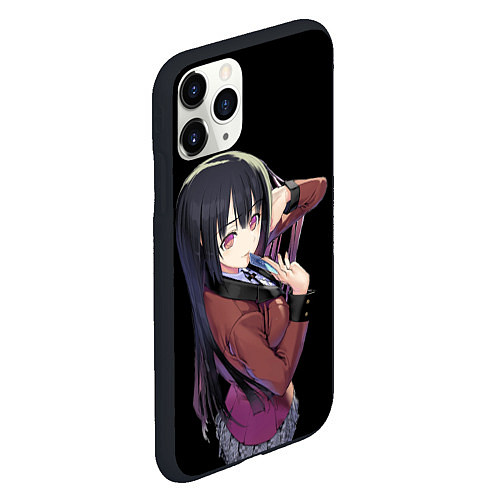 Чехол iPhone 11 Pro матовый Yumeko / 3D-Черный – фото 2