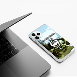 Чехол iPhone 11 Pro матовый The Elder Scrolls Skyrim, цвет: 3D-белый — фото 2