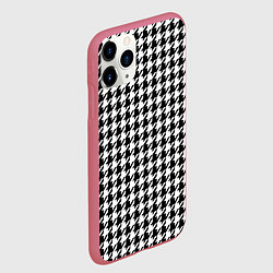 Чехол iPhone 11 Pro матовый Гусиная лапка, цвет: 3D-малиновый — фото 2