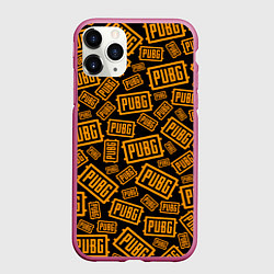 Чехол iPhone 11 Pro матовый PUBG ПАБГ УЗОР, цвет: 3D-малиновый
