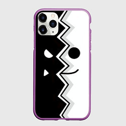 Чехол iPhone 11 Pro матовый Geometry Dash: Fondo, цвет: 3D-фиолетовый