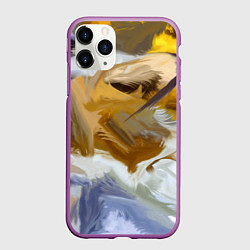 Чехол iPhone 11 Pro матовый FET, цвет: 3D-фиолетовый
