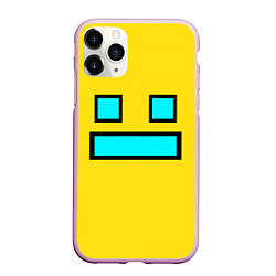 Чехол iPhone 11 Pro матовый Geometry Dash: Smile, цвет: 3D-розовый