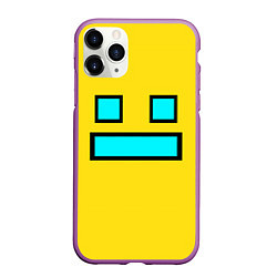 Чехол iPhone 11 Pro матовый Geometry Dash: Smile, цвет: 3D-фиолетовый