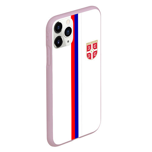 Чехол iPhone 11 Pro матовый Сборная Сербии / 3D-Розовый – фото 2