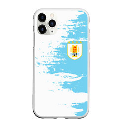 Чехол iPhone 11 Pro матовый Сборная Уругвая, цвет: 3D-белый