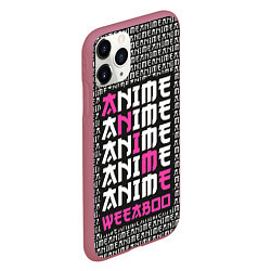 Чехол iPhone 11 Pro матовый Anime weeaboo, цвет: 3D-малиновый — фото 2