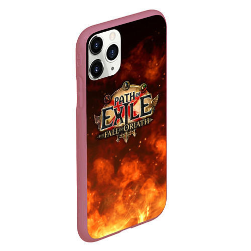 Чехол iPhone 11 Pro матовый Path of Exile Logo Путь изгнанника Лого Z / 3D-Малиновый – фото 2