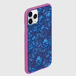 Чехол iPhone 11 Pro матовый ГЖЕЛЬ, цвет: 3D-фиолетовый — фото 2