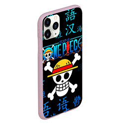 Чехол iPhone 11 Pro матовый ONE PIECE ВАН ПИС ИЕРОГЛИФ, цвет: 3D-розовый — фото 2