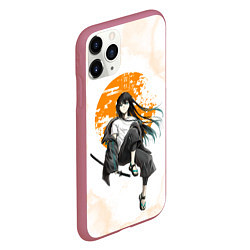 Чехол iPhone 11 Pro матовый Муичиро Токито Kimetsu no Yaiba, цвет: 3D-малиновый — фото 2