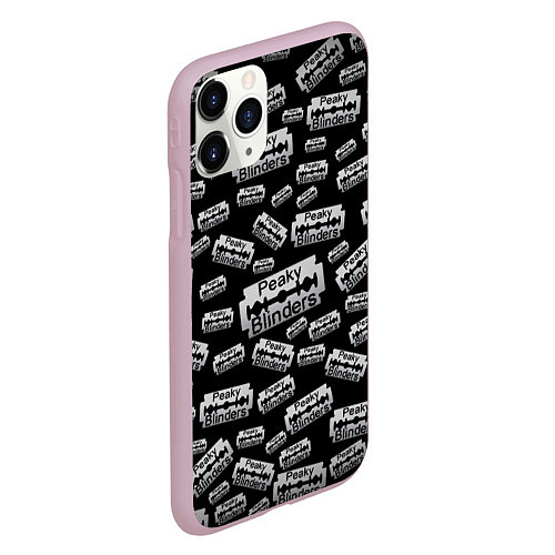 Чехол iPhone 11 Pro матовый Peaky Blinders Лезвие Паттерн / 3D-Розовый – фото 2