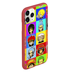 Чехол iPhone 11 Pro матовый ONE PIECE ВАН ПИС УЗОР, цвет: 3D-красный — фото 2