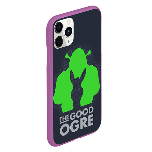 Чехол iPhone 11 Pro матовый Shrek: Im good ogre / 3D-Фиолетовый – фото 2