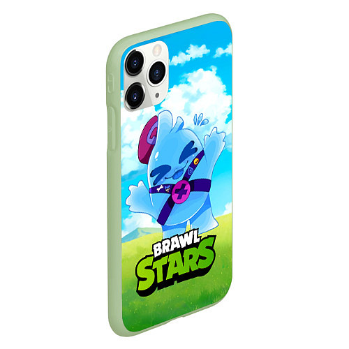 Чехол iPhone 11 Pro матовый Сквик Squeak Brawl Stars / 3D-Салатовый – фото 2