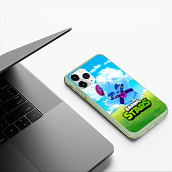 Чехол iPhone 11 Pro матовый Сквик Squeak Brawl Stars, цвет: 3D-салатовый — фото 2