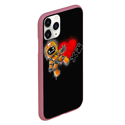 Чехол iPhone 11 Pro матовый K-VRC Love Death and Robots / 3D-Малиновый – фото 2