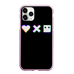 Чехол iPhone 11 Pro матовый Love Death and Robots Glitch, цвет: 3D-розовый