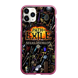 Чехол iPhone 11 Pro матовый Path of Exile, цвет: 3D-малиновый