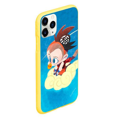 Чехол iPhone 11 Pro матовый Baby Goku / 3D-Желтый – фото 2