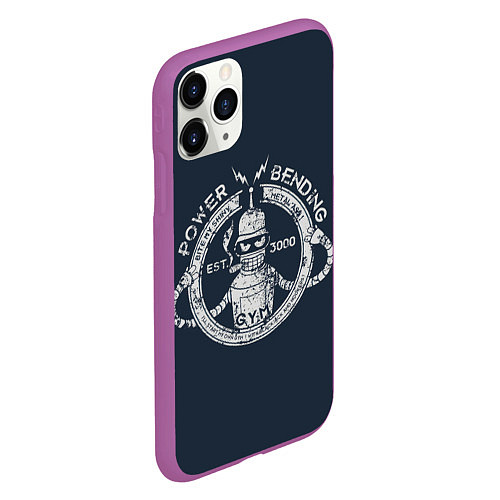 Чехол iPhone 11 Pro матовый Сгибальщик 3000 / 3D-Фиолетовый – фото 2