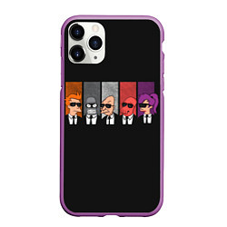 Чехол iPhone 11 Pro матовый Agents Futurama, цвет: 3D-фиолетовый